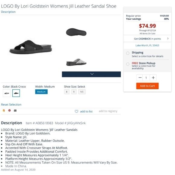 Logo by Lori Goldstein 'Jill' Leather Sandals - Picture 10 of 10